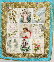 Vintage Easter Blocks Cotton Fat Quarter Panel