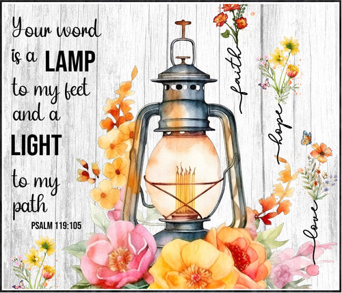 Light To My Path Psalm 119 Cotton Fat Quarter Panel