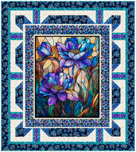 Mosaic Blooms Glass Garden Quilt KIT