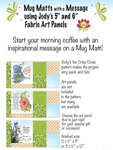 Mug Matts With A Message Pattern for 6 inch Art Panels