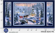 Nature's Noel Cozy Evening By Abraham Hunter Cotton Fabric Panel