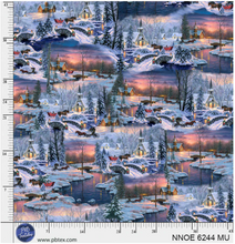 Nature's Noel Scenic Cotton Fabric