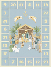 The Nativity Advent Calendar Cotton Fabric Panel