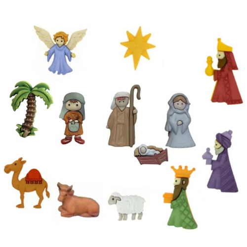 NEW O Holy Night Nativity Christmas Buttons MEGA Set