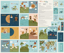 Created With Love Soft Book Cotton Fabric Panel + FREE Quilt Pattern
