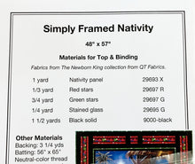 Simply Framed Nativity Quilt Pattern