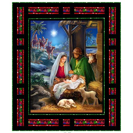Simply Framed Nativity Quilt Pattern