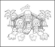 Color Me Nativity Cotton Fat Quarter Panel & Marker Set