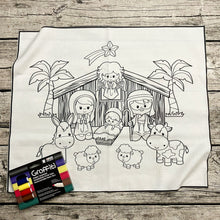 Color Me Nativity Cotton Fat Quarter Panel & Marker Set