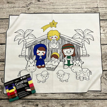Color Me Nativity Cotton Fat Quarter Panel & Marker Set