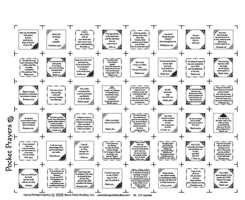 Pocket Prayer 48 Mini Charm Pack Fabric Panel