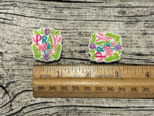 Pray More Worry Less White Silicone Focal Bead