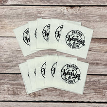 Prayer Warrior On Duty 3in Square Quilt Labels 10pc set