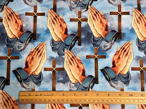 Praying Hands Cotton Fabric