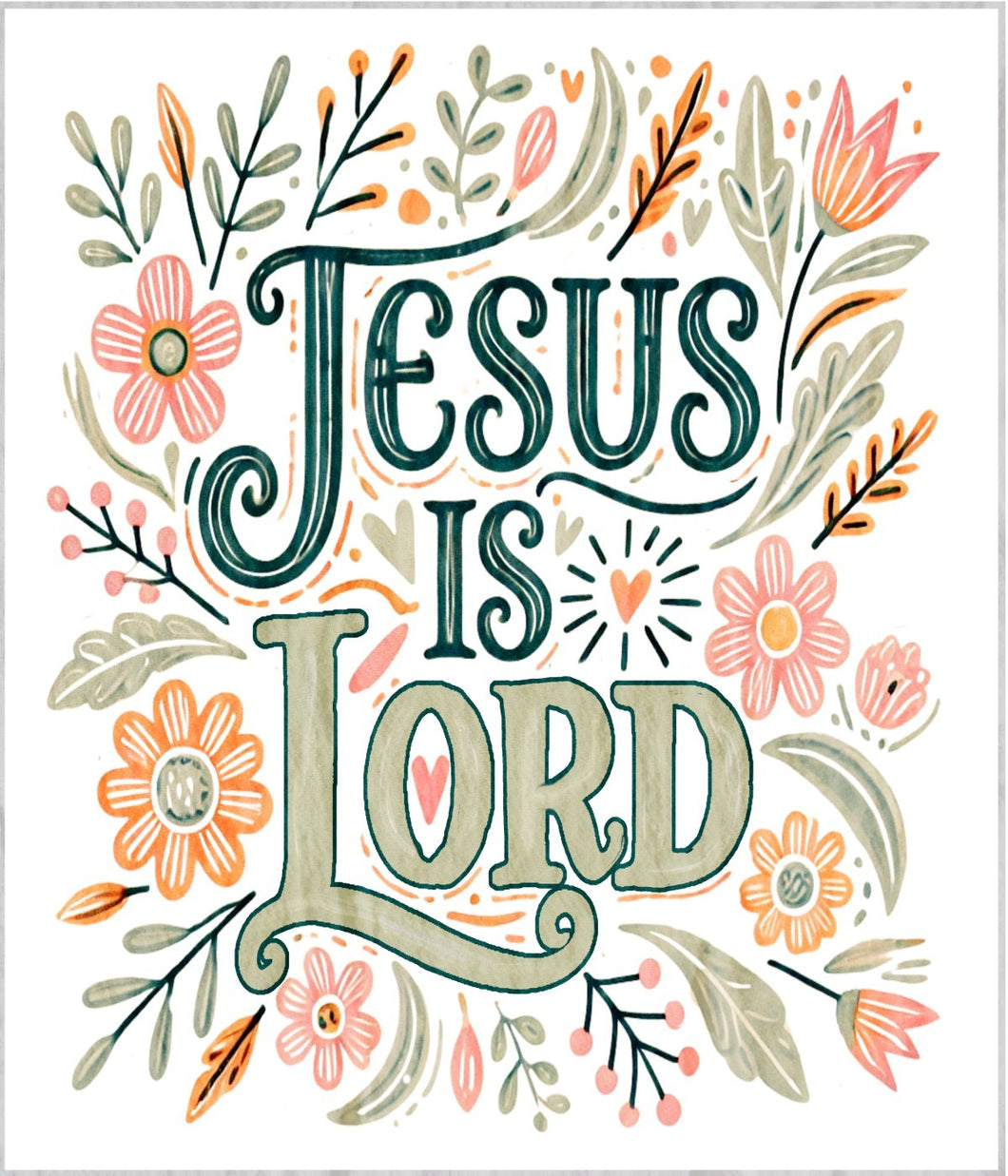 Jesus Is Lord Cotton Fat Quarter Panel