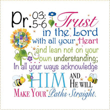 Proverbs 3:5 Trust In The Lord 6 inch Mini Fabric Art Panel