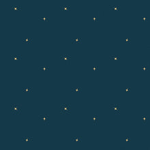 Silent Night Follow The Star Midnight Gold Sparkle Cotton Fabric