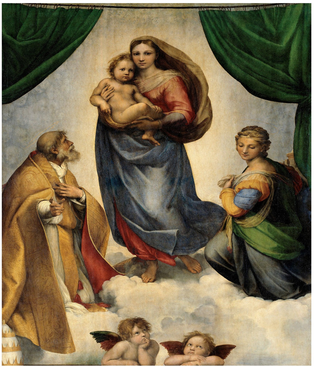 Masterpieces: The Sistine Madonna Cotton Fat Quarter Panel – Heavenly ...