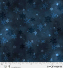 Snowfall Mini Snowflakes Navy Cotton Fabric