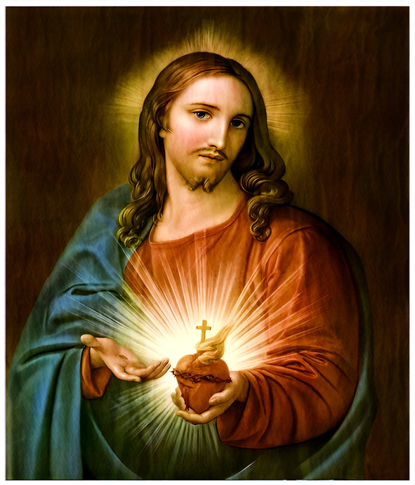 Divine Heart of Jesus Cotton Fat Quarter Panel