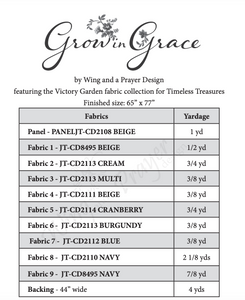 Grow In Grace Quilt Pattern