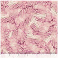 Spirit of the Heron Pink Feathers Cotton Fabric