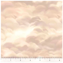 Spirit of the Heron Clouds Cream Cotton Fabric