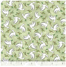 Rejoice Doves Moss Cotton Fabric