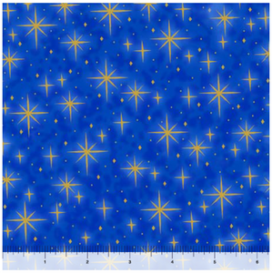 A King Is Born Stars Royal Cotton Fabric