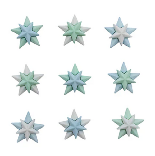 NEW Large Silent Night Christmas Stars Buttons Set