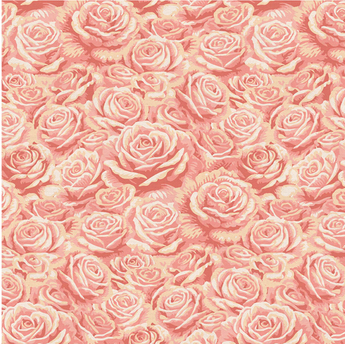 Rose Bouquets Pink Cotton Fabric