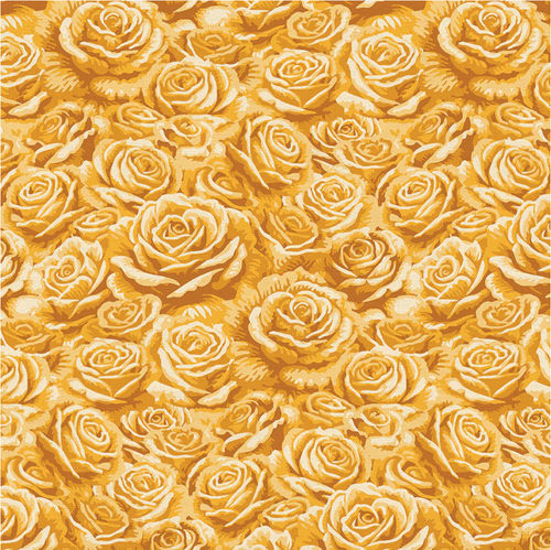 Rose Bouquets Yellow Cotton Fabric