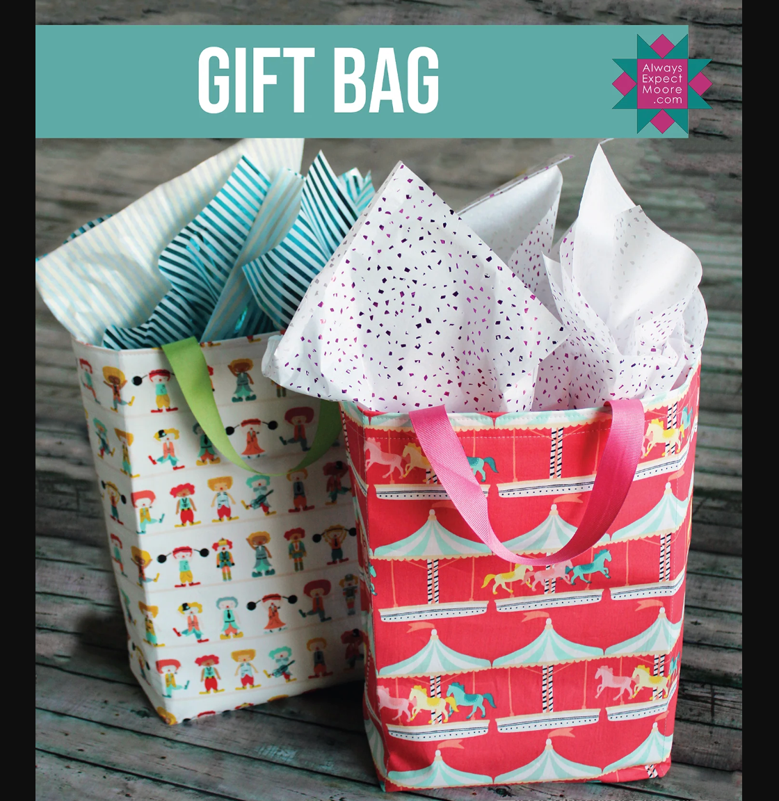 Gift Pack Patterns Gift Bag Pattern & Boxed Bag Template Set – Heavenly Fabric Shop