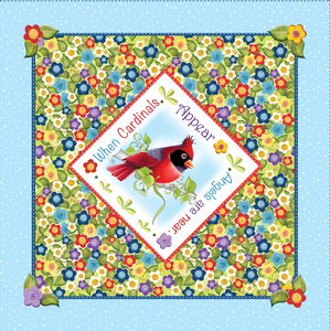 NEW When Cardinals Appear Angels Are Near Tulip Topped Fabric Box Kit