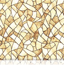 Spirit of Ireland Stained Glass Tan Cotton Fabric