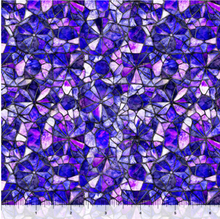 Mosaic Blooms Stained Glass Purple Blender Cotton Fabric