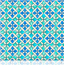 Guardian Angel Geo Blue Cotton Fabric