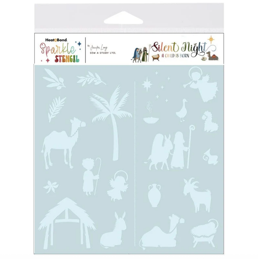 Sew A Story Silent Night Sparkle Nativity Stencil