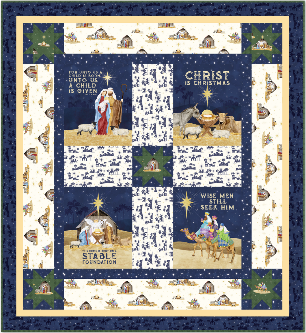 Come Let Us Adore Him Panel Quilt KIT
