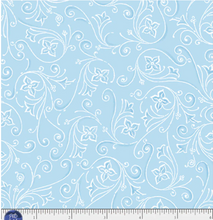 Fields of Faith Blue Scroll Cotton Fabric