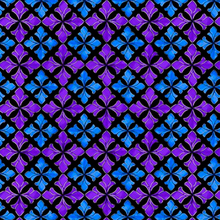 Guardian Angel Geo Purple Blue Cotton Fabric