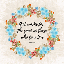 Bible Verse Wreaths Fussy Cut THROW Quilt KIT Marmalade or Pink