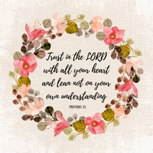 Bible Verse Wreaths Fussy Cut THROW Quilt KIT Marmalade or Pink