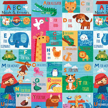 Noah and Friends Multi Patchwork Cotton Fabric