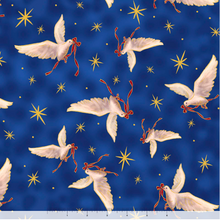 A Star Above Doves Blue Cotton Fabric