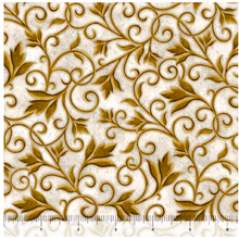 Heavenly Night Scroll Cream Cotton Fabric