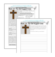 DIGITAL The Old Rugged Cross Songs of Faith Quilt Block PDF Pattern