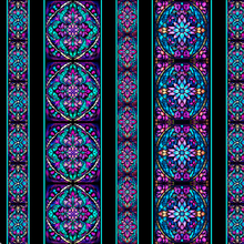 Royale Stained Glass Stripe Cotton Fabric