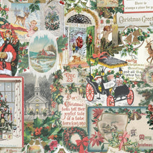Candlelight Christmas Collage Cotton Fabric