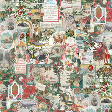 Candlelight Christmas Collage Cotton Fabric